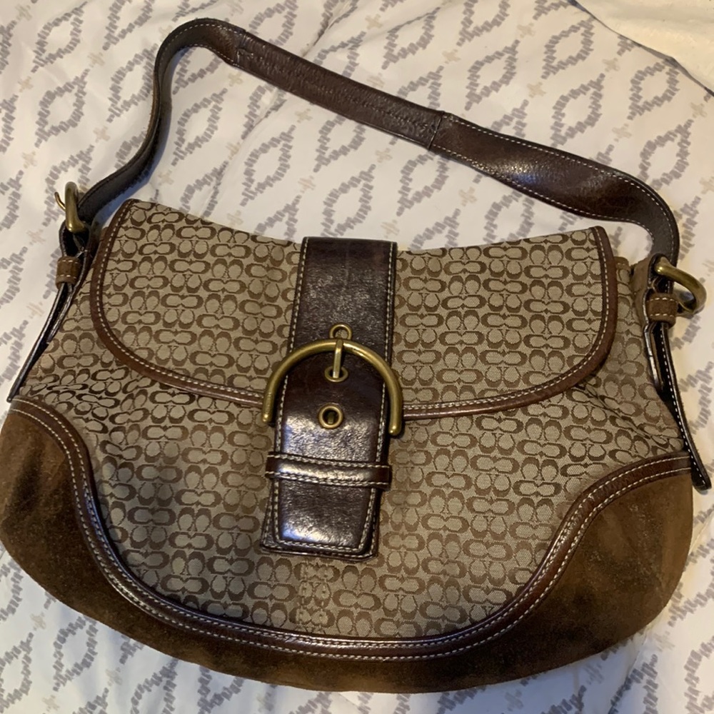 Coach brown handbag purse
